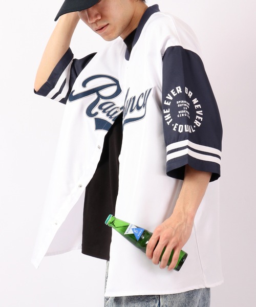 A.T,C in the attic homme(エーティーシーインジアティックオム)の「スタジアムロゴ ビッグシルエット ベースボールシャツ(シャツ/ブラウス・メンズ・ホワイト/ブラック/グリーン・M/L)」の13枚目の写真