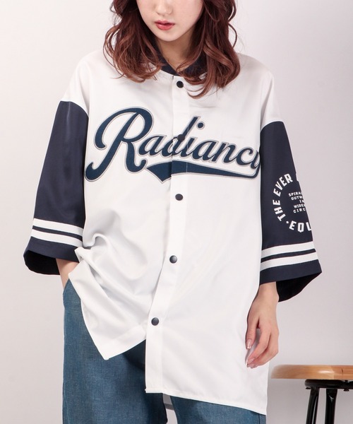 A.T,C in the attic homme(エーティーシーインジアティックオム)の「スタジアムロゴ ビッグシルエット ベースボールシャツ(シャツ/ブラウス・メンズ・ホワイト/ブラック/グリーン・M/L)」の8枚目の写真