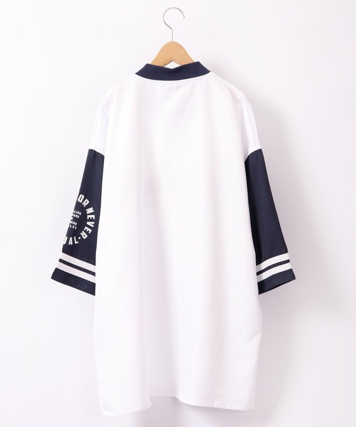 A.T,C in the attic homme(エーティーシーインジアティックオム)の「スタジアムロゴ ビッグシルエット ベースボールシャツ(シャツ/ブラウス・メンズ・ホワイト/ブラック/グリーン・M/L)」の7枚目の写真
