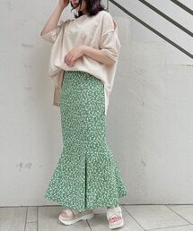 フラワーマーメイドスカート