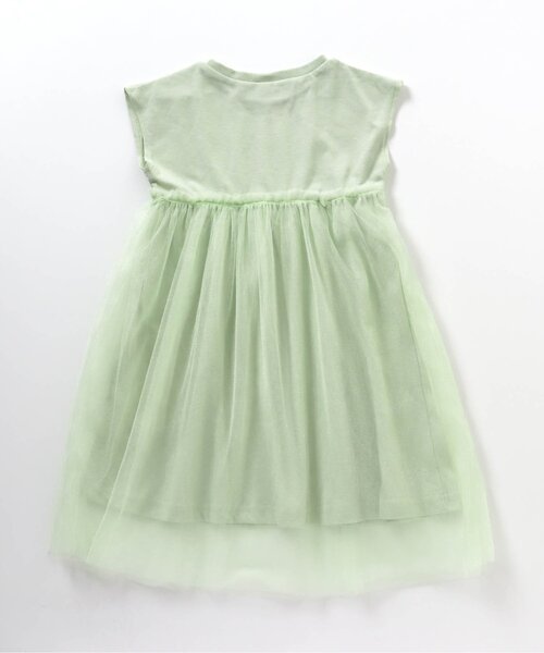 apres les cours（アプレレクール）の「WEB限定 チュール切替カットソードッキングワンピース（ワンピース・キッズ・ピンク/アイボリー/グリーン・80/110/100/130/120/140/90）」の6枚目の写真