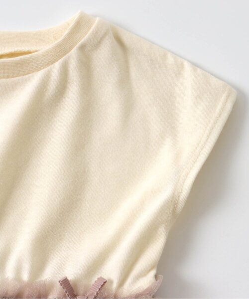 apres les cours（アプレレクール）の「WEB限定 チュール切替カットソードッキングワンピース（ワンピース・キッズ・ピンク/アイボリー/グリーン・80/110/100/130/120/140/90）」の12枚目の写真