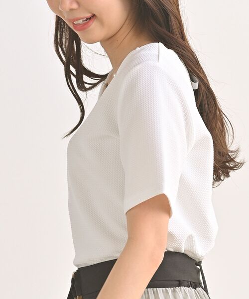 rps（アールピーエス）の「ＢＡＣＫレースアップふくれジャガードプルオーバー（その他トップス・レディース・ブラック/ネイビー/オフホワイト・M）」の9枚目の写真