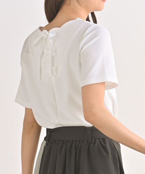 rps（アールピーエス）の「ＢＡＣＫレースアップふくれジャガードプルオーバー（その他トップス・レディース・ブラック/ネイビー/オフホワイト・M）」の10枚目の写真