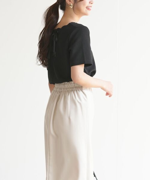 rps（アールピーエス）の「ＢＡＣＫレースアップふくれジャガードプルオーバー（その他トップス・レディース・ブラック/ネイビー/オフホワイト・M）」の17枚目の写真