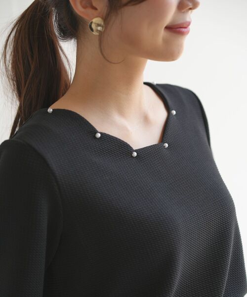 rps（アールピーエス）の「ＢＡＣＫレースアップふくれジャガードプルオーバー（その他トップス・レディース・ブラック/ネイビー/オフホワイト・M）」の22枚目の写真