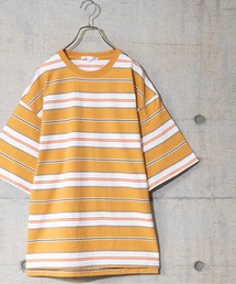 【13】ヘビーウェイトマルチボーダー半袖Tシャツ