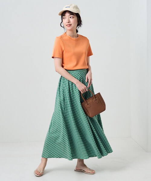 FREAK'S STORE（フリークスストア）の「ピグメント半袖ミニＴシャツ（Tシャツ/カットソー・レディース・ブラック/ピンク/オレンジ/グリーン・ﾌﾘ-）」の5枚目の写真