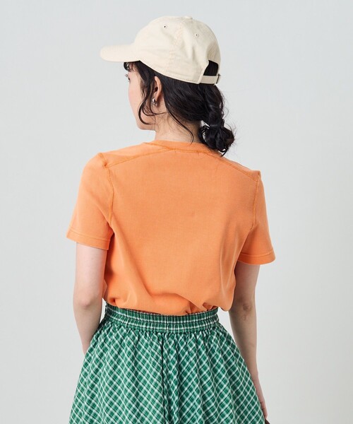 FREAK'S STORE（フリークスストア）の「ピグメント半袖ミニＴシャツ（Tシャツ/カットソー・レディース・ブラック/ピンク/オレンジ/グリーン・ﾌﾘ-）」の9枚目の写真