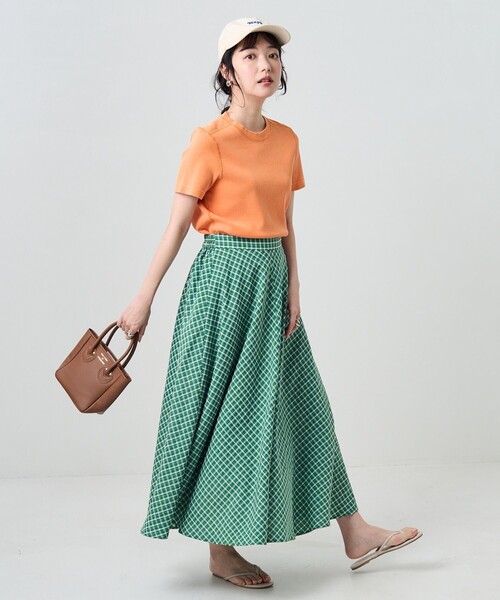 FREAK'S STORE（フリークスストア）の「ピグメント半袖ミニＴシャツ（Tシャツ/カットソー・レディース・ブラック/ピンク/オレンジ/グリーン・ﾌﾘ-）」の10枚目の写真