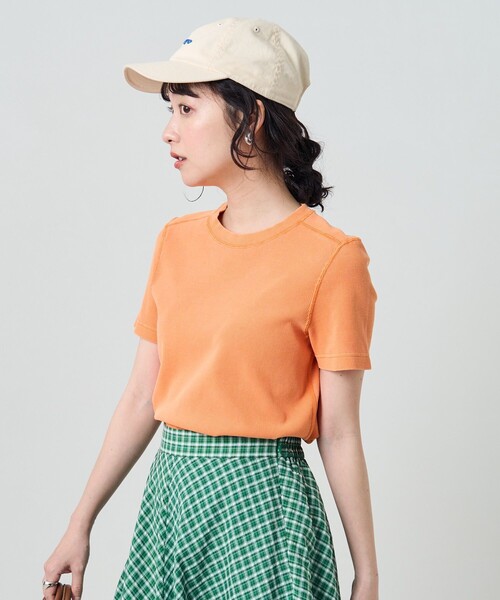 FREAK'S STORE（フリークスストア）の「ピグメント半袖ミニＴシャツ（Tシャツ/カットソー・レディース・ブラック/ピンク/オレンジ/グリーン・ﾌﾘ-）」の14枚目の写真