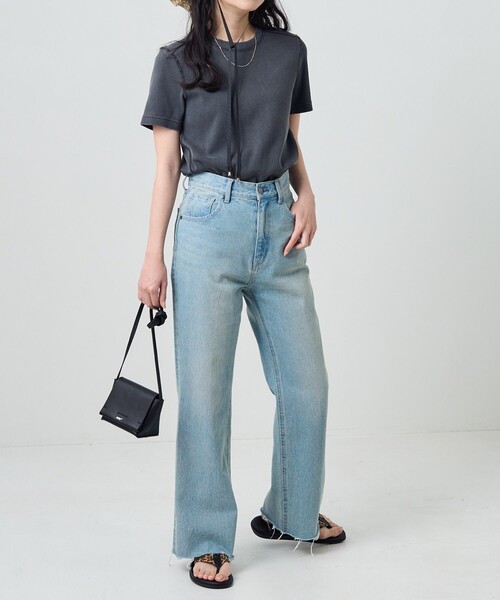 FREAK'S STORE（フリークスストア）の「ピグメント半袖ミニＴシャツ（Tシャツ/カットソー・レディース・ブラック/ピンク/オレンジ/グリーン・ﾌﾘ-）」の20枚目の写真