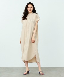 Lee（リー）の「Lee/リー フレンチスリーブシャツワンピース（シャツワンピース）」