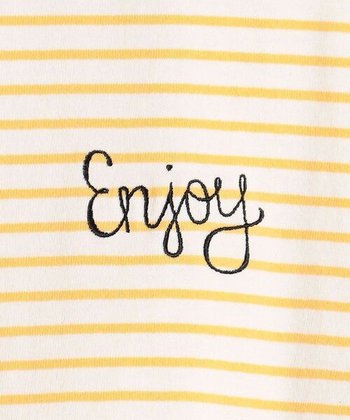 SHIPS any（シップス エニィ）の「【SHIPS any別注】THE KNiTS: カラーボーダー リンガーTEE◇（Tシャツ/カットソー・レディース・ホワイト/ネイビー/イエロー・ONE SIZE）」の18枚目の写真