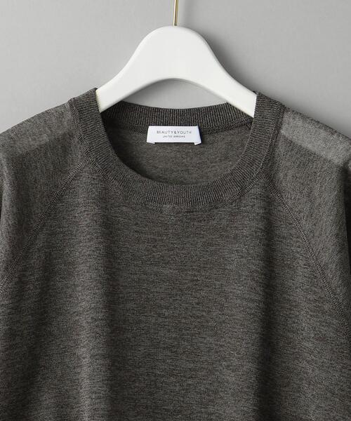 BEAUTY&YOUTH UNITED ARROWS（ビューティーアンドユースユナイテッドアローズ）の「BY ヴィスコース シアーニット プルオーバー（ニット/セーター・レディース・グレー/オフホワイト/オレンジ・FREE）」の5枚目の写真