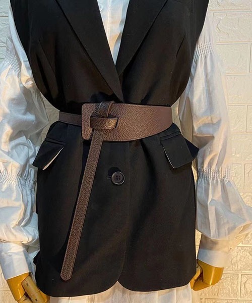 gossip！ロサンゼルス（ゴシップロサンゼルス）の「サッシュベルト（ベルト・レディース・ベージュ/ブラック/ダークブラウン/ブラウン・FREE）」の2枚目の写真