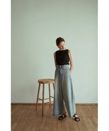 CLANE | BOAT NECK NO SLEEVE KNIT TOPS(タンクトップ)