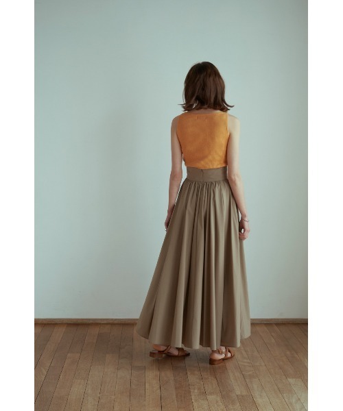 CLANE（クラネ）の「BOAT NECK NO SLEEVE KNIT TOPS（タンクトップ・レディース・ブラックミックス/グリーン/ブラック/オレンジ・2/1）」の20枚目の写真