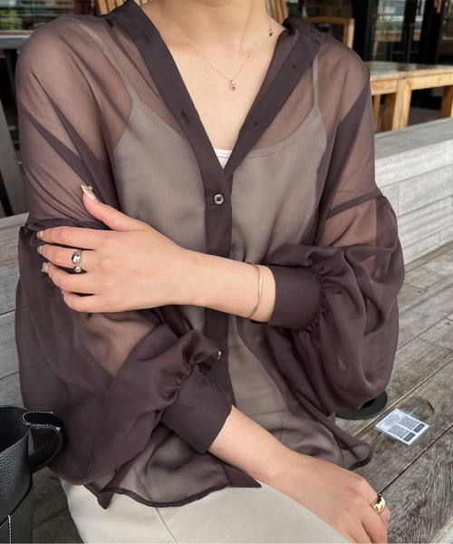 2WAYバンドカラーシアーシャツ／【WEB/EC限定商品】（シャツ