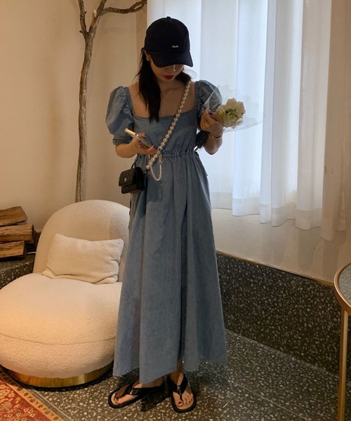 Jewelobe（ジュエローブ）の「パフスリーブカットアウトデニム