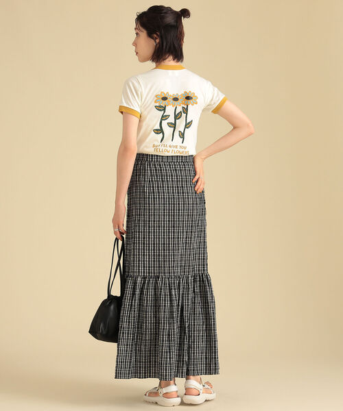 Ray BEAMS（レイビームス）の「Shiomi Wada × Ray BEAMS / 別注 Flo Tシャツ（Tシャツ/カットソー・レディース・ホワイト・ONE SIZE）」の6枚目の写真