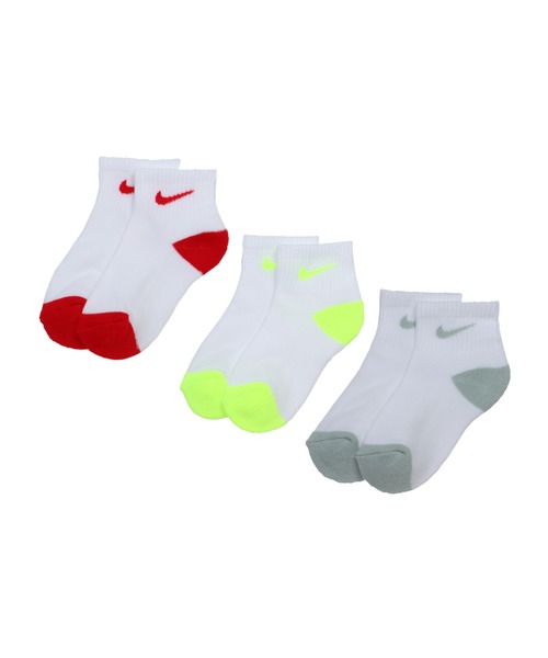 NIKE(ナイキ)の「NIKE/ナイキ POP COLOR ANKLE 3PK/ポップカラー アンクル 3パック ソックス(ソックス/靴下・キッズ・ブルー系その他/マルチ・17-21cm)」の5枚目の写真