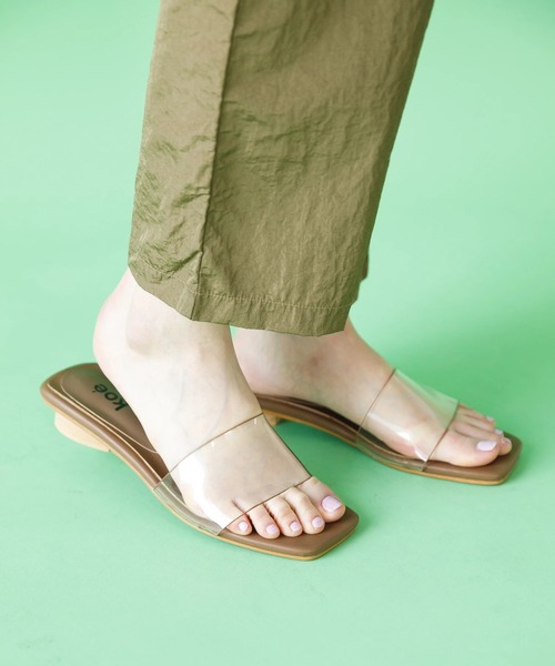 koe（コエ）の「クリアヘップサンダル＊（サンダル・レディース・ブラウン/ブラック・M/L/S）」の2枚目の写真