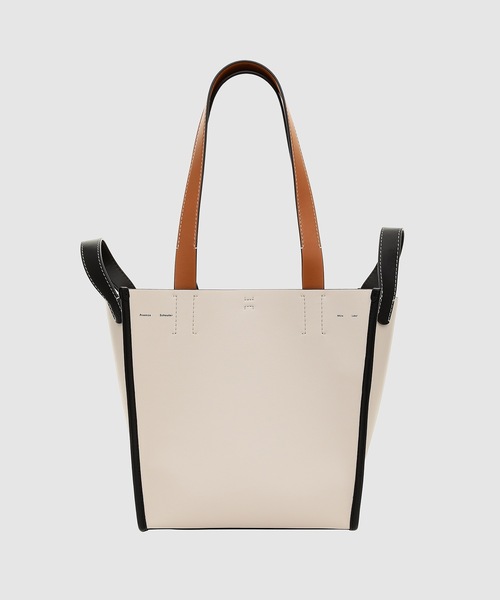 PROENZA SCHOULER(プロエンザ スクーラー)の「Large Mercer Leather Tote(トートバッグ・レディース・ホワイト/ブラック/イエロー系その他・ONE SIZE)」の2枚目の写真