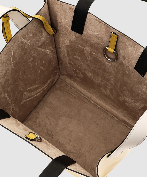 PROENZA SCHOULER(プロエンザ スクーラー)の「Large Mercer Leather Tote(トートバッグ・レディース・ホワイト/ブラック/イエロー系その他・ONE SIZE)」の14枚目の写真