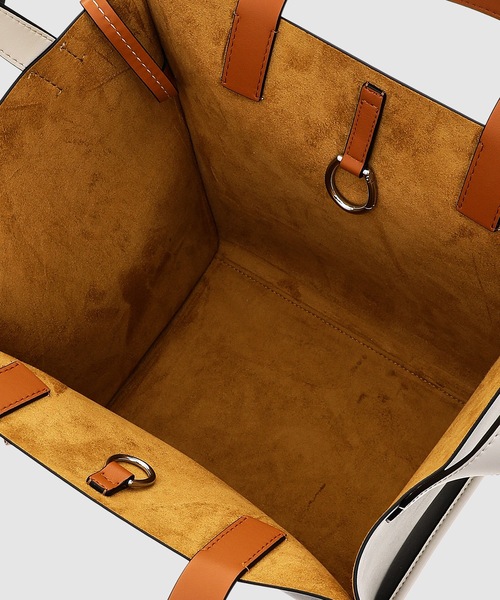 PROENZA SCHOULER(プロエンザ スクーラー)の「Large Mercer Leather Tote(トートバッグ・レディース・ホワイト/ブラック/イエロー系その他・ONE SIZE)」の8枚目の写真