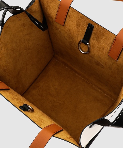 PROENZA SCHOULER(プロエンザ スクーラー)の「Large Mercer Leather Tote(トートバッグ・レディース・ホワイト/ブラック/イエロー系その他・ONE SIZE)」の12枚目の写真
