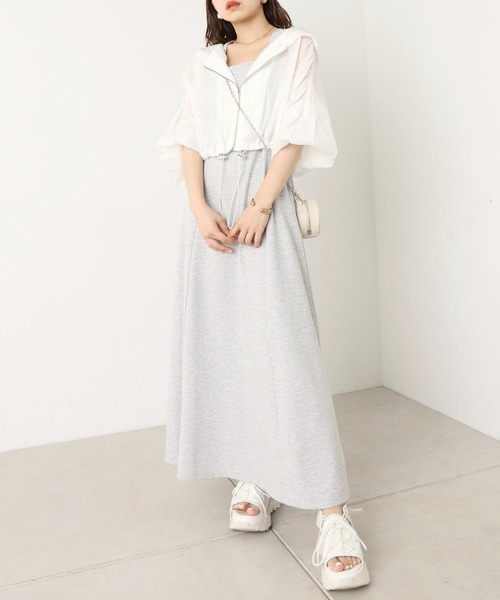 Chico（チコ）の「ショート丈ナイロンフードブルゾン（シャツ/ブラウス・レディース・ホワイト/ミント/ピンク・FREE）」の7枚目の写真