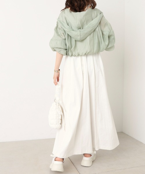 Chico（チコ）の「ショート丈ナイロンフードブルゾン（シャツ/ブラウス・レディース・ホワイト/ミント/ピンク・FREE）」の15枚目の写真