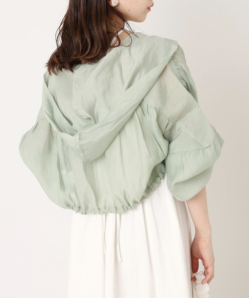 Chico（チコ）の「ショート丈ナイロンフードブルゾン（シャツ/ブラウス・レディース・ホワイト/ミント/ピンク・FREE）」の18枚目の写真