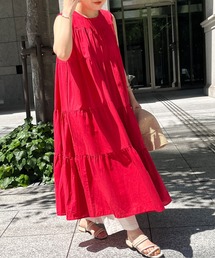 Chez toi | ノースリボリュームティアードワンピース(ワンピース)