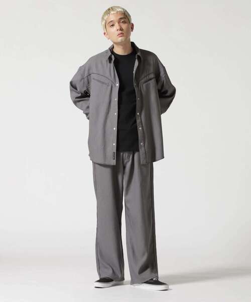 Schott × Wrangler スタプレ ワイドパンツ ドレスパンツ セール】Schott/ショット/×Wrangler/ラングラー/WRANCHER WIDE