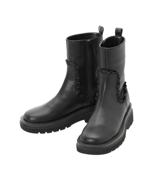 merry jenny（メリージェニー）の「フリルトラックソールブーツ（ブーツ・レディース・アイボリー/ブラック・MEDIUM/LARGE）」の12枚目の写真