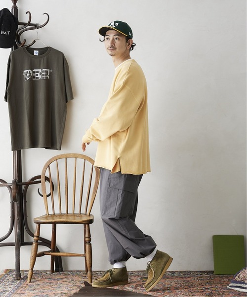 JOURNAL STANDARD relume（ジャーナルスタンダード　レリューム）の「【HOUSE HOLD / ハウスホールド】イージーワイドカーゴパンツ（カーゴパンツ・メンズ・ブラック/ナチュラル/カーキ/グレー・2/3/4）」の7枚目の写真