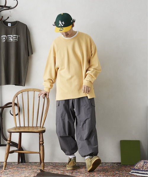 JOURNAL STANDARD relume（ジャーナルスタンダード　レリューム）の「【HOUSE HOLD / ハウスホールド】イージーワイドカーゴパンツ（カーゴパンツ・メンズ・ブラック/ナチュラル/カーキ/グレー・2/3/4）」の5枚目の写真