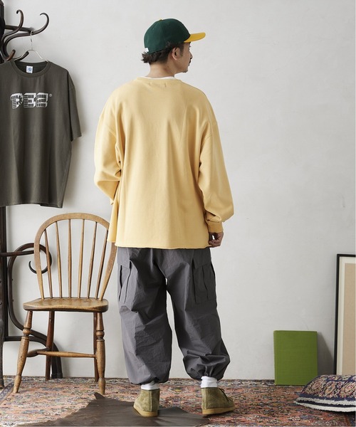 JOURNAL STANDARD relume（ジャーナルスタンダード　レリューム）の「【HOUSE HOLD / ハウスホールド】イージーワイドカーゴパンツ（カーゴパンツ・メンズ・ブラック/ナチュラル/カーキ/グレー・2/3/4）」の8枚目の写真