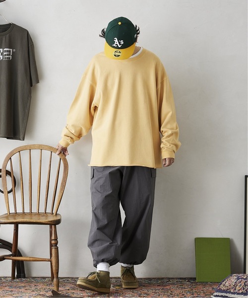 JOURNAL STANDARD relume（ジャーナルスタンダード　レリューム）の「【HOUSE HOLD / ハウスホールド】イージーワイドカーゴパンツ（カーゴパンツ・メンズ・ブラック/ナチュラル/カーキ/グレー・2/3/4）」の6枚目の写真