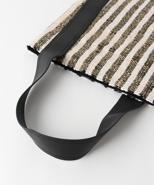 EleSac（エルサック）の「【ELESAC/エルサック】 LALA-STRIPE L：トートバッグ（トートバッグ・レディース・ブラック/イエロー・FREE）」の14枚目の写真