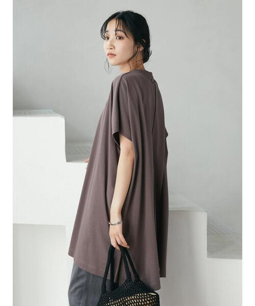 CRAFT STANDARD BOUTIQUE(クラフトスタンダードブティック)の「スクエアチュニック *(Tシャツ/カットソー・レディース・ブラウン/グレー/オフホワイト/グリーン・FREE)」の14枚目の写真