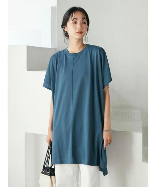 CRAFT STANDARD BOUTIQUE(クラフトスタンダードブティック)の「スクエアチュニック *(Tシャツ/カットソー・レディース・ブラウン/グレー/オフホワイト/グリーン・FREE)」の18枚目の写真