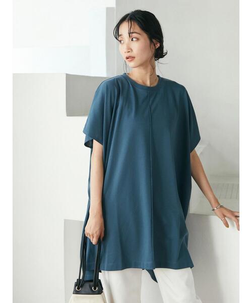 CRAFT STANDARD BOUTIQUE(クラフトスタンダードブティック)の「スクエアチュニック *(Tシャツ/カットソー・レディース・ブラウン/グレー/オフホワイト/グリーン・FREE)」の19枚目の写真