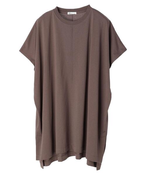 CRAFT STANDARD BOUTIQUE(クラフトスタンダードブティック)の「スクエアチュニック *(Tシャツ/カットソー・レディース・ブラウン/グレー/オフホワイト/グリーン・FREE)」の6枚目の写真