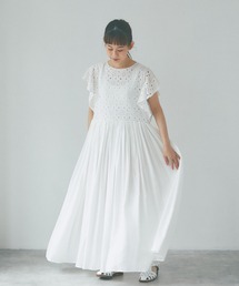 and R | カットワークレースパネルワンピース(ワンピース)