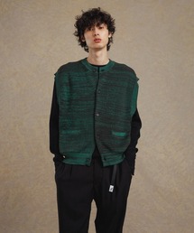 フロントオープン クルーネックベスト/サスティナブル