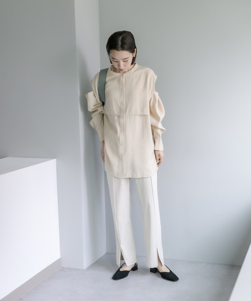 mystic(ミスティック)の「センタースリットパンツ(その他パンツ・レディース・ブラック/オフホワイト/グリーン・1/2)」の18枚目の写真