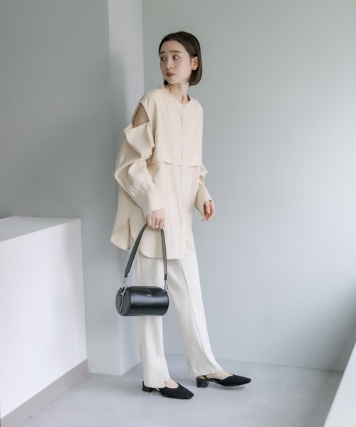 mystic(ミスティック)の「センタースリットパンツ(その他パンツ・レディース・ブラック/オフホワイト/グリーン・1/2)」の10枚目の写真